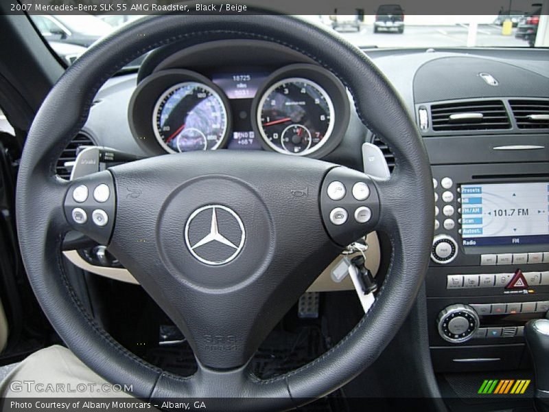 Black / Beige 2007 Mercedes-Benz SLK 55 AMG Roadster