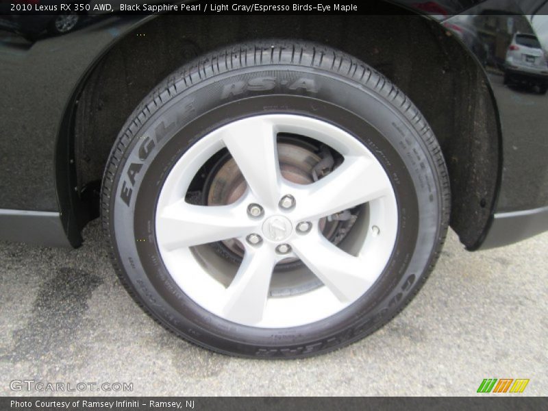 Black Sapphire Pearl / Light Gray/Espresso Birds-Eye Maple 2010 Lexus RX 350 AWD