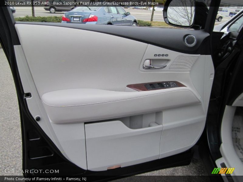 Black Sapphire Pearl / Light Gray/Espresso Birds-Eye Maple 2010 Lexus RX 350 AWD