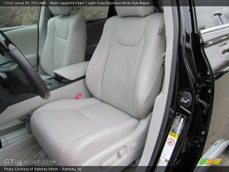 Black Sapphire Pearl / Light Gray/Espresso Birds-Eye Maple 2010 Lexus RX 350 AWD