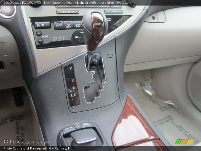 Black Sapphire Pearl / Light Gray/Espresso Birds-Eye Maple 2010 Lexus RX 350 AWD