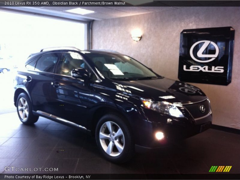 Obsidian Black / Parchment/Brown Walnut 2010 Lexus RX 350 AWD