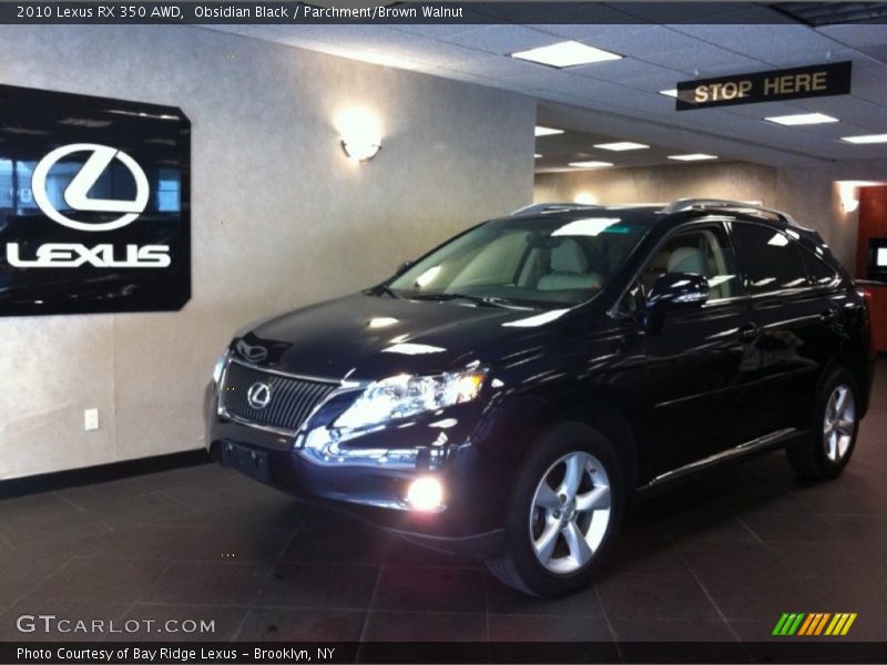 Obsidian Black / Parchment/Brown Walnut 2010 Lexus RX 350 AWD