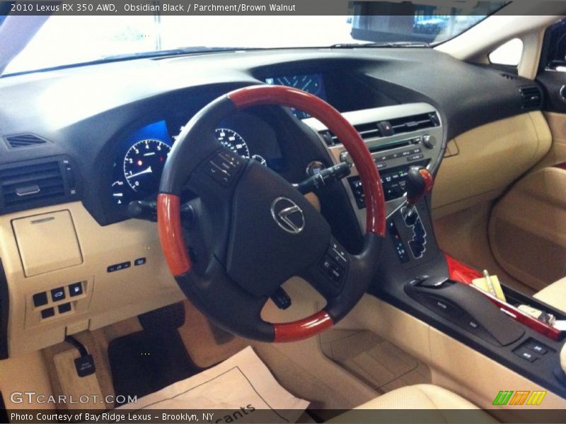 Obsidian Black / Parchment/Brown Walnut 2010 Lexus RX 350 AWD