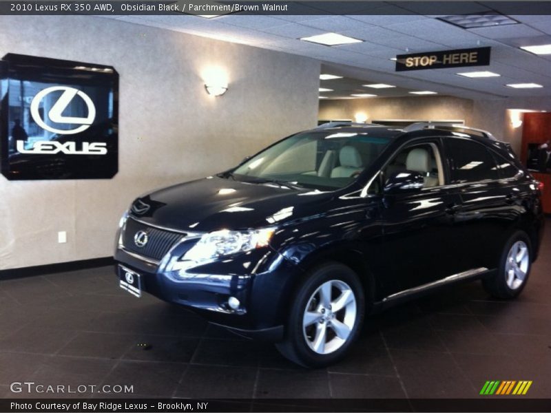 Obsidian Black / Parchment/Brown Walnut 2010 Lexus RX 350 AWD