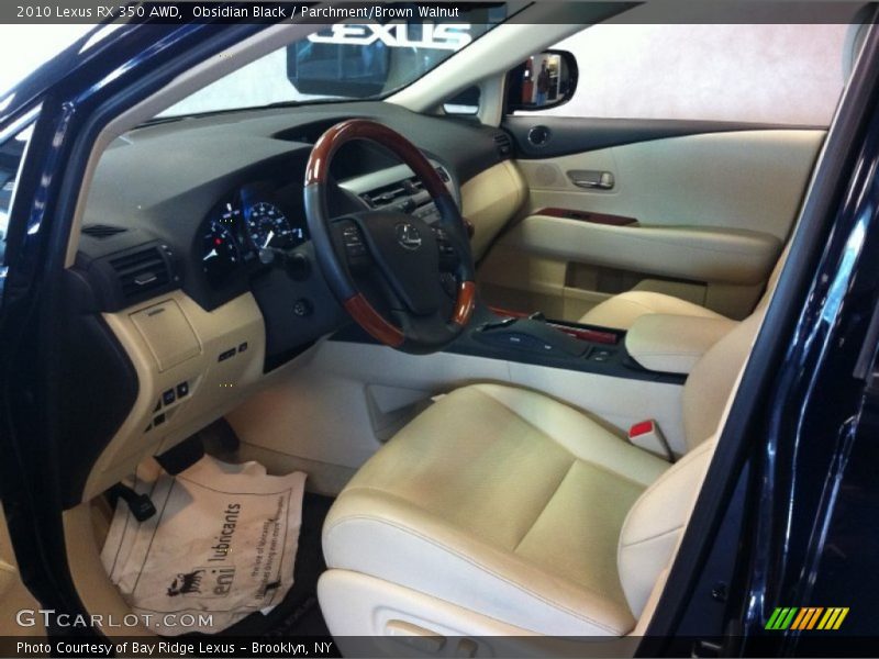 Obsidian Black / Parchment/Brown Walnut 2010 Lexus RX 350 AWD