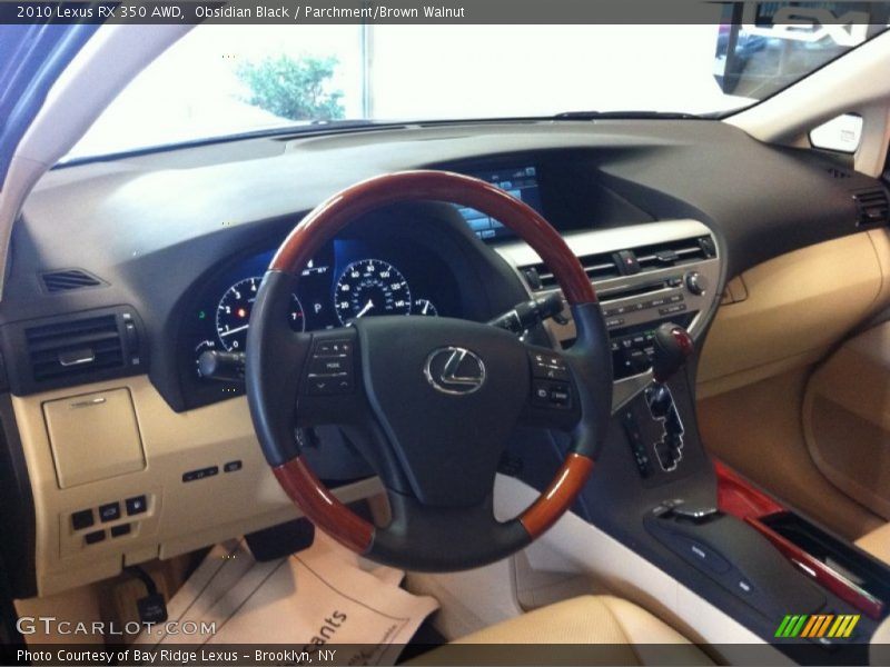 Obsidian Black / Parchment/Brown Walnut 2010 Lexus RX 350 AWD