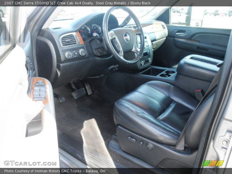 Steel Gray Metallic / Ebony Black 2007 GMC Sierra 3500HD SLT Crew Cab 4x4 Dually