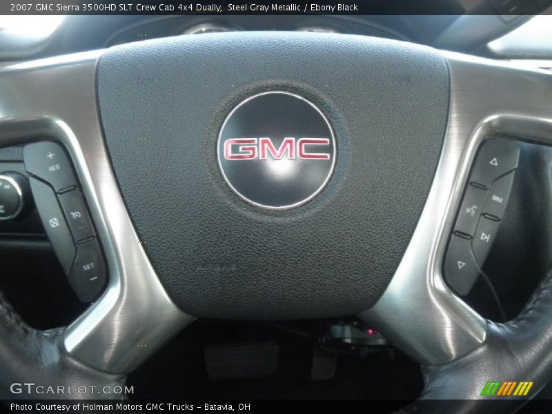 Steel Gray Metallic / Ebony Black 2007 GMC Sierra 3500HD SLT Crew Cab 4x4 Dually