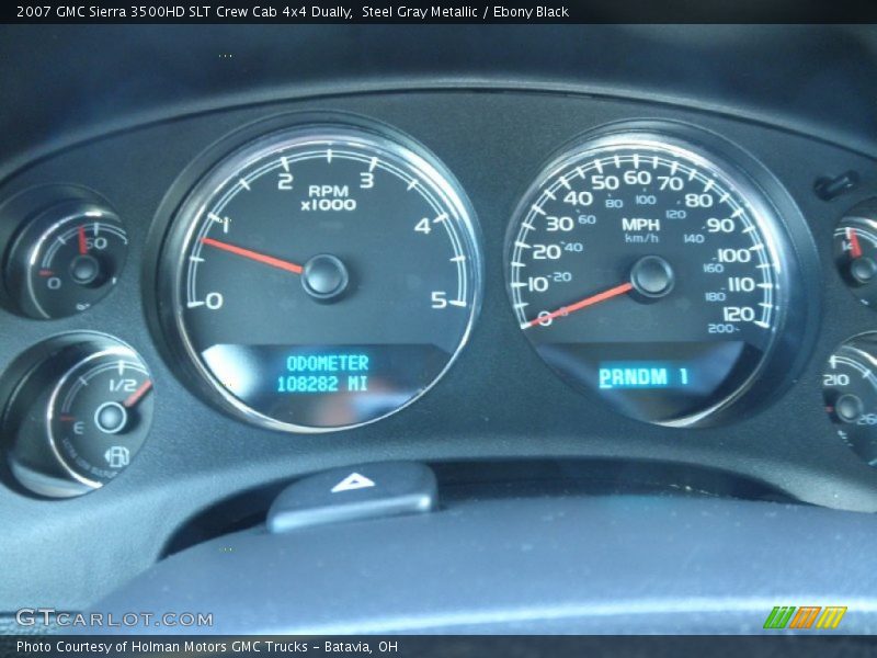 Steel Gray Metallic / Ebony Black 2007 GMC Sierra 3500HD SLT Crew Cab 4x4 Dually