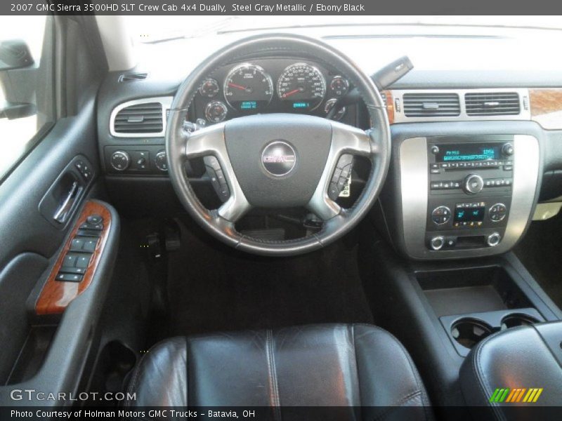 Steel Gray Metallic / Ebony Black 2007 GMC Sierra 3500HD SLT Crew Cab 4x4 Dually