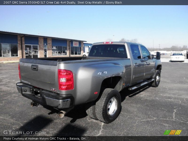 Steel Gray Metallic / Ebony Black 2007 GMC Sierra 3500HD SLT Crew Cab 4x4 Dually
