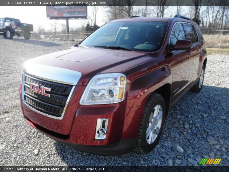 Merlot Jewel Metallic / Jet Black 2012 GMC Terrain SLE AWD