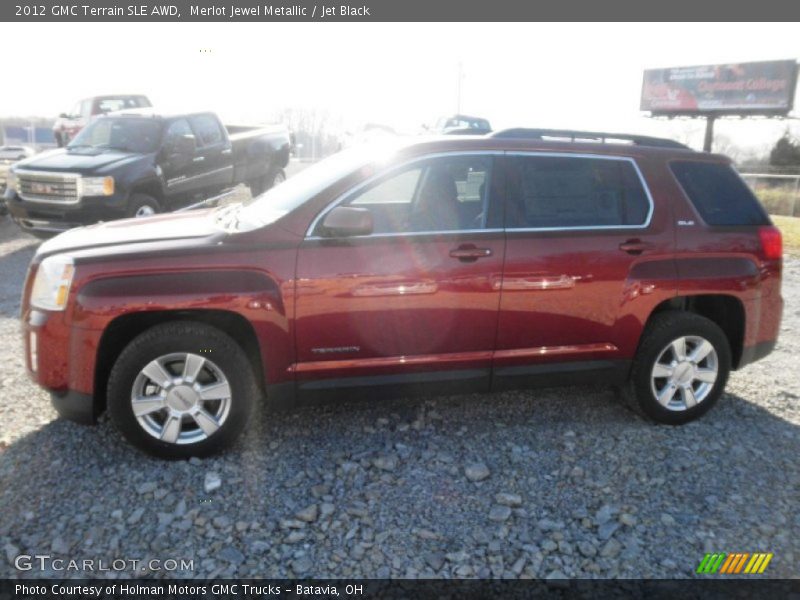 Merlot Jewel Metallic / Jet Black 2012 GMC Terrain SLE AWD