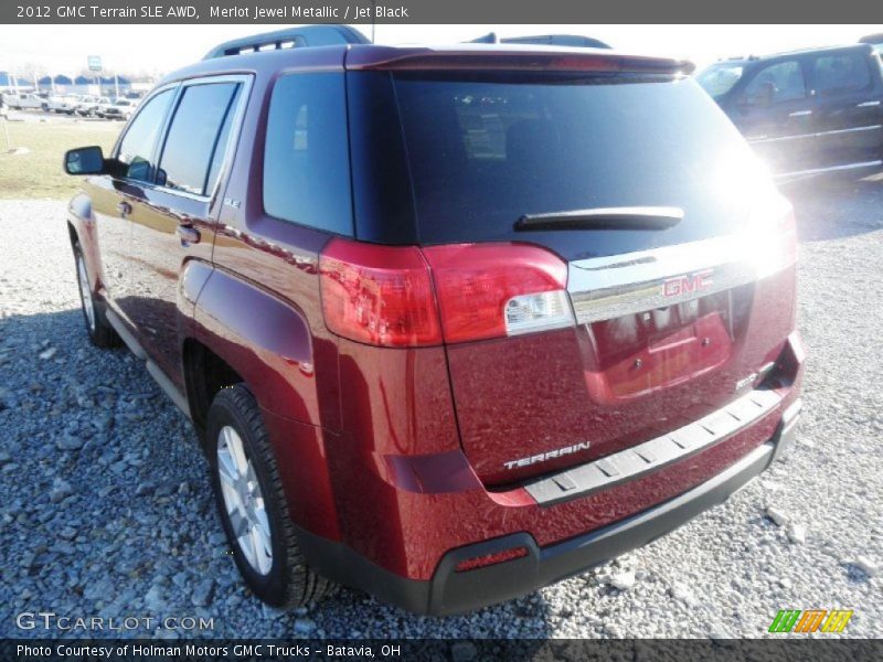 Merlot Jewel Metallic / Jet Black 2012 GMC Terrain SLE AWD