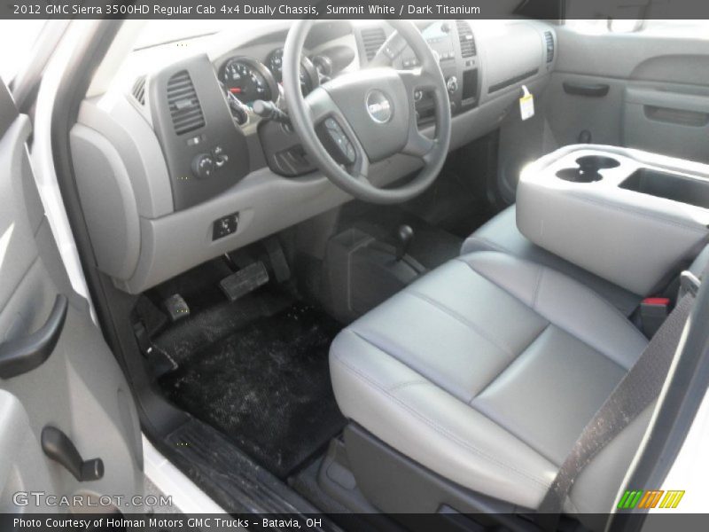 Summit White / Dark Titanium 2012 GMC Sierra 3500HD Regular Cab 4x4 Dually Chassis