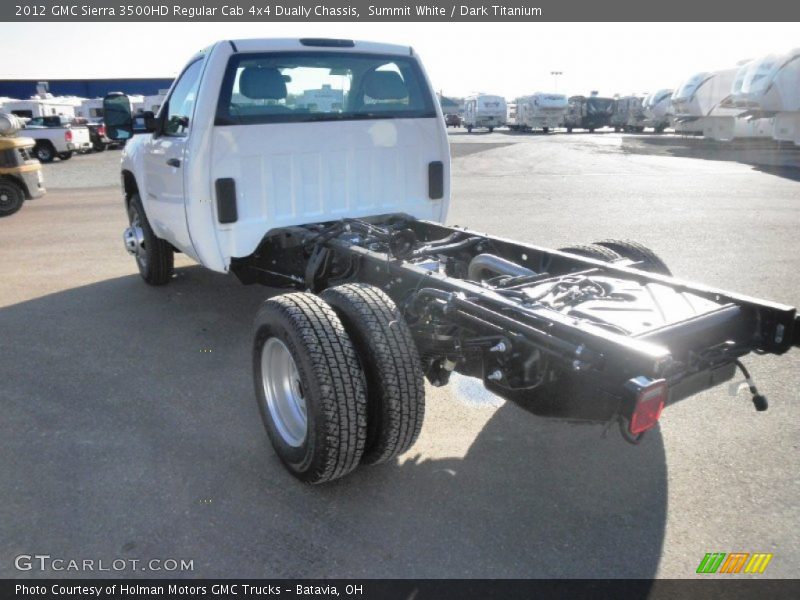 Summit White / Dark Titanium 2012 GMC Sierra 3500HD Regular Cab 4x4 Dually Chassis
