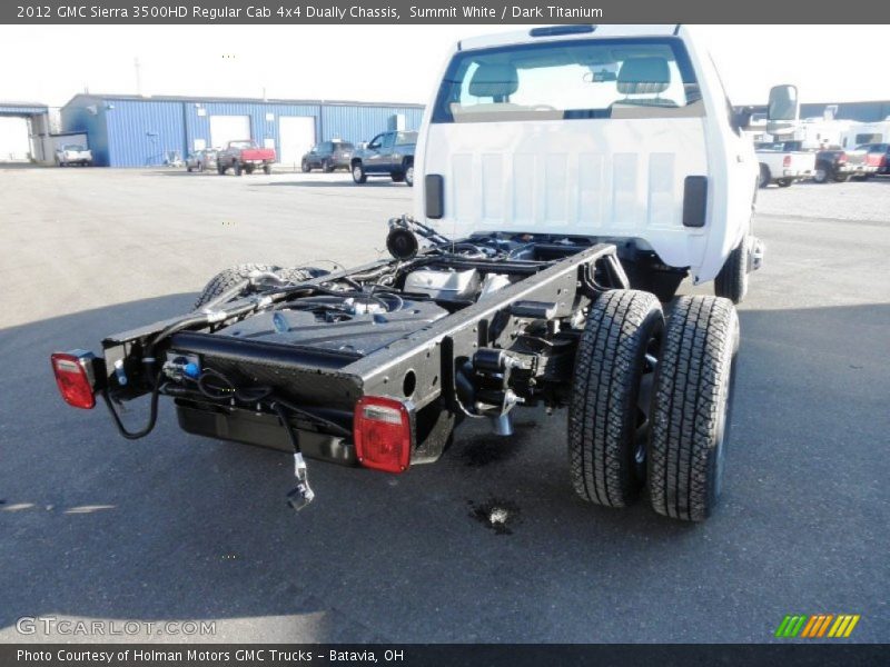 Summit White / Dark Titanium 2012 GMC Sierra 3500HD Regular Cab 4x4 Dually Chassis