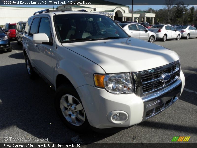 White Suede / Charcoal Black 2012 Ford Escape Limited V6