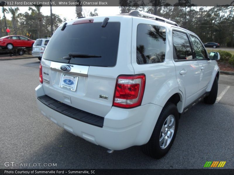 White Suede / Charcoal Black 2012 Ford Escape Limited V6