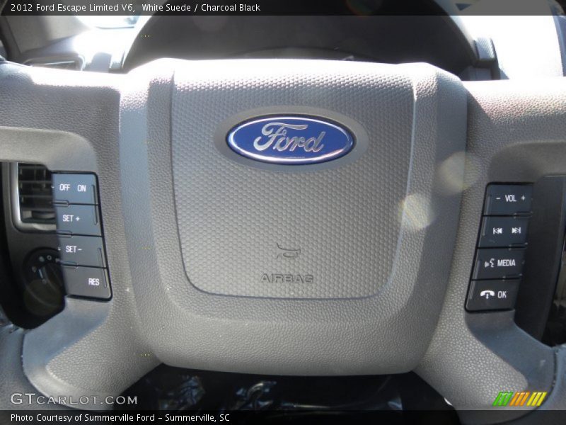 White Suede / Charcoal Black 2012 Ford Escape Limited V6