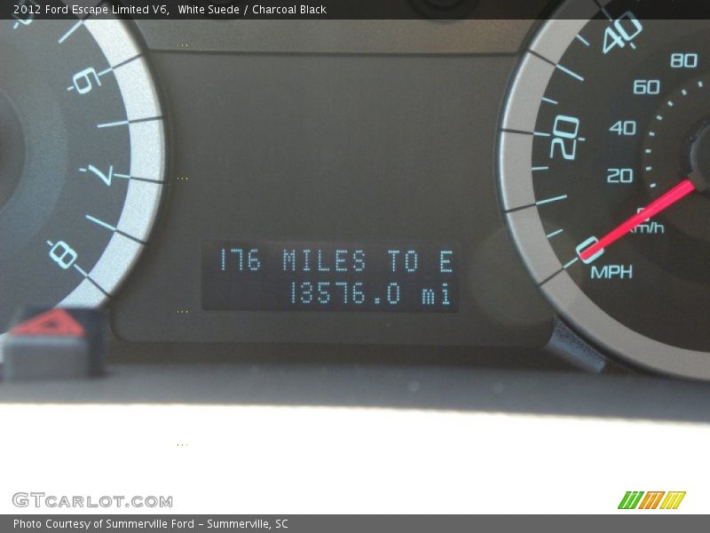 White Suede / Charcoal Black 2012 Ford Escape Limited V6