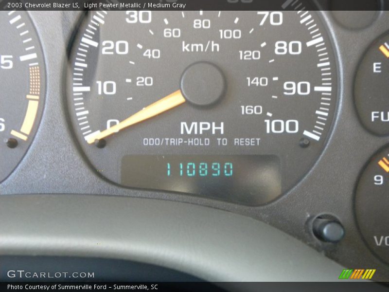 Light Pewter Metallic / Medium Gray 2003 Chevrolet Blazer LS