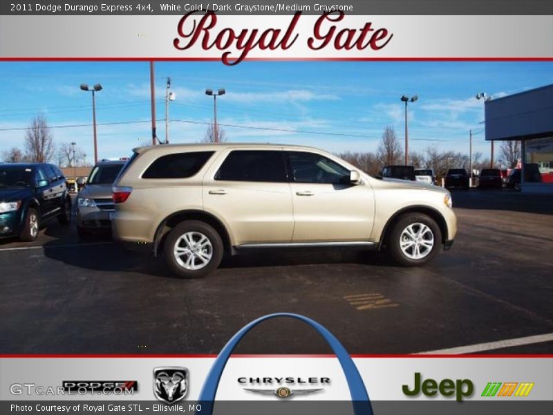 White Gold / Dark Graystone/Medium Graystone 2011 Dodge Durango Express 4x4