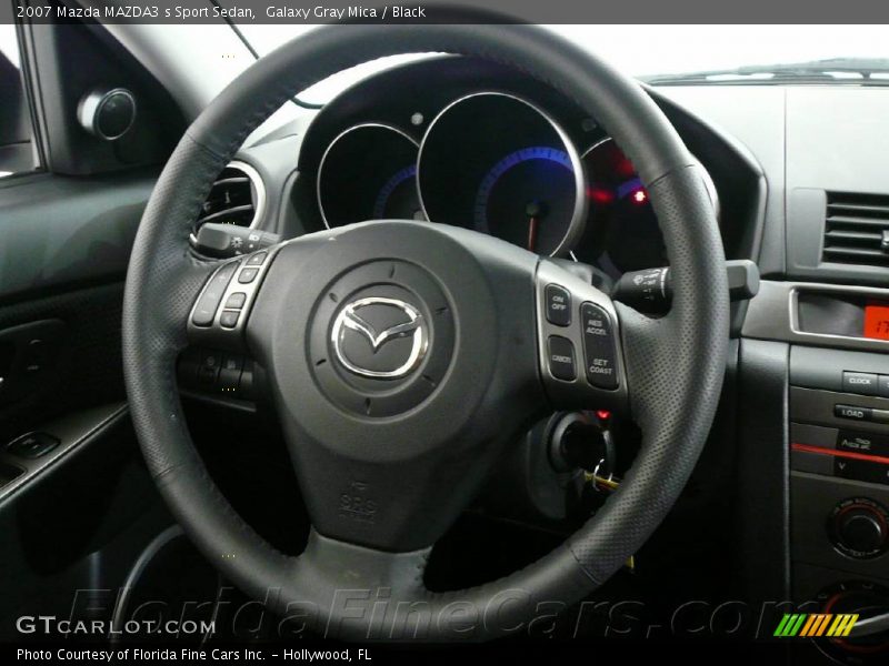 Galaxy Gray Mica / Black 2007 Mazda MAZDA3 s Sport Sedan