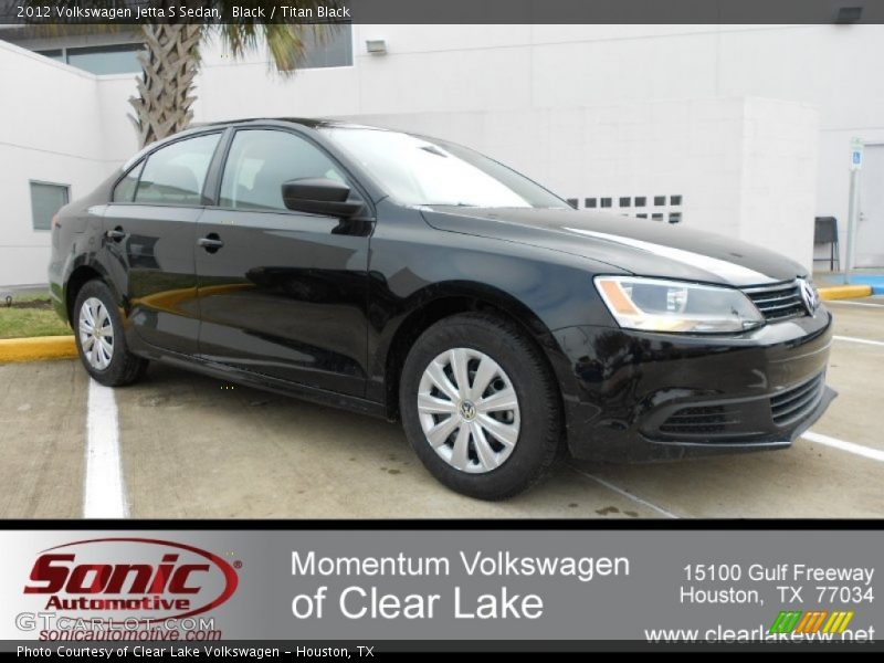 Black / Titan Black 2012 Volkswagen Jetta S Sedan