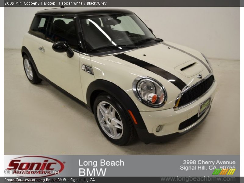 Pepper White / Black/Grey 2009 Mini Cooper S Hardtop