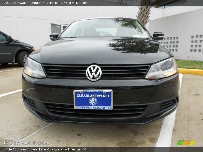 Black / Cornsilk Beige 2012 Volkswagen Jetta SE Sedan