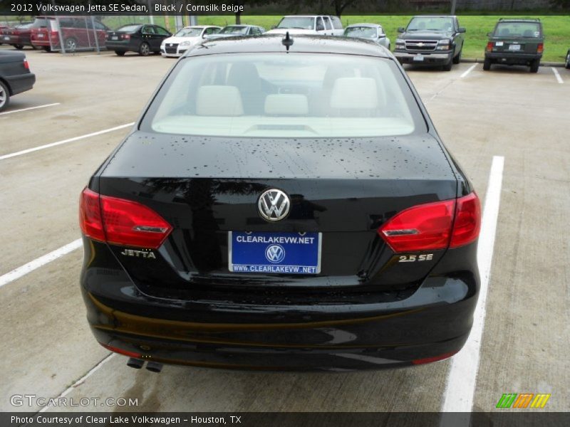 Black / Cornsilk Beige 2012 Volkswagen Jetta SE Sedan