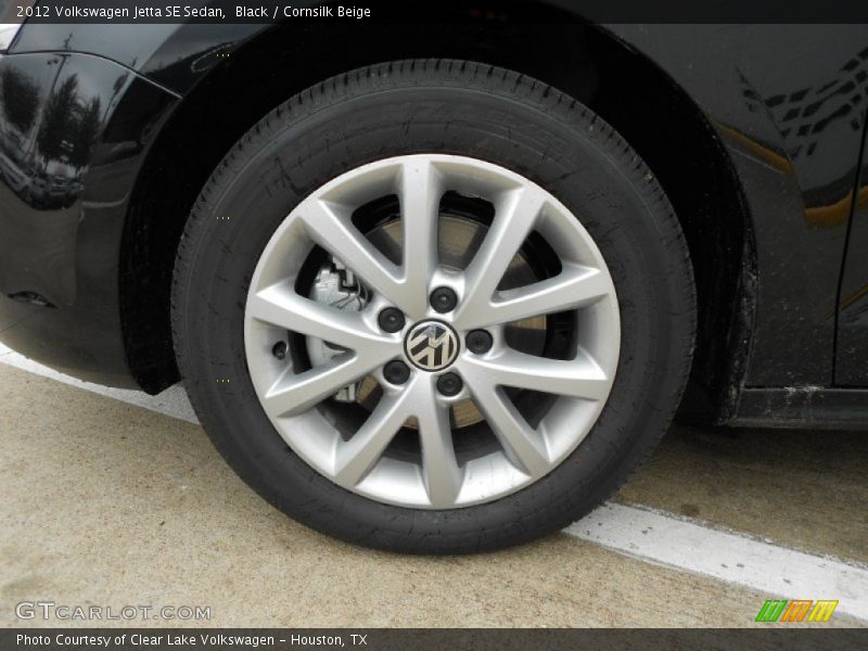 Black / Cornsilk Beige 2012 Volkswagen Jetta SE Sedan