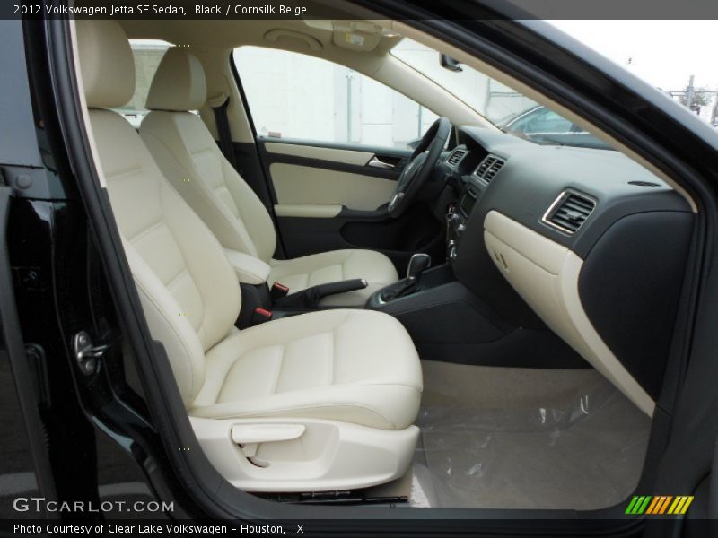 Black / Cornsilk Beige 2012 Volkswagen Jetta SE Sedan