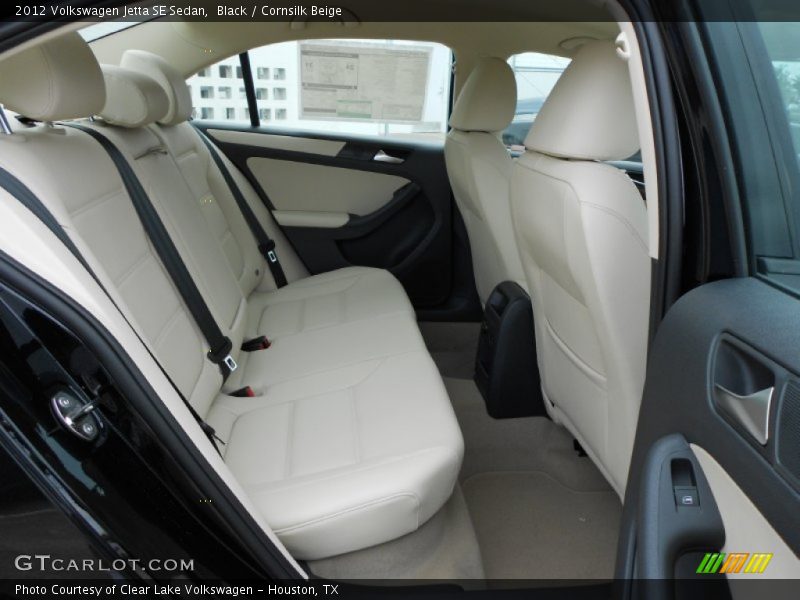 Black / Cornsilk Beige 2012 Volkswagen Jetta SE Sedan