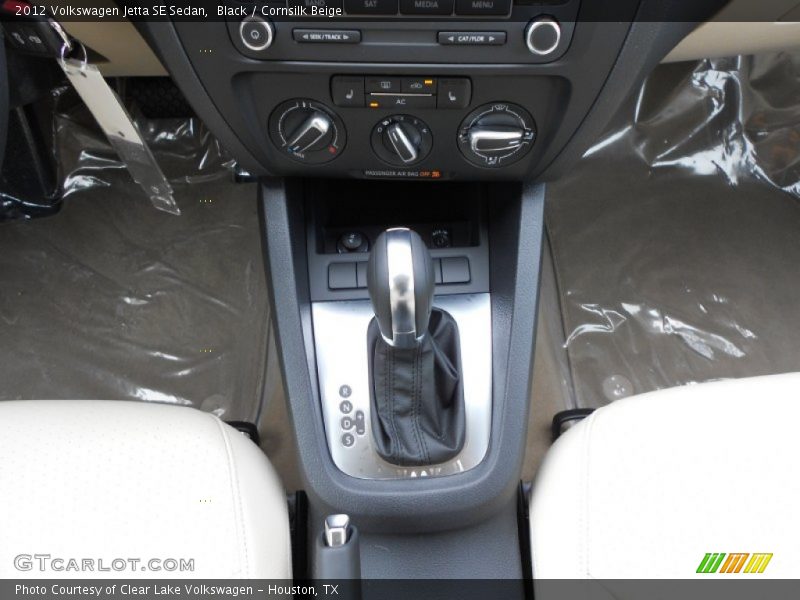Black / Cornsilk Beige 2012 Volkswagen Jetta SE Sedan