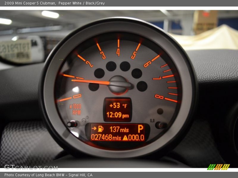 Pepper White / Black/Grey 2009 Mini Cooper S Clubman