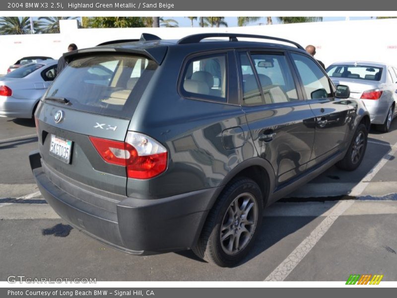 Highland Green Metallic / Sand Beige 2004 BMW X3 2.5i