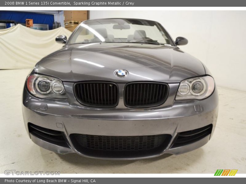 Sparkling Graphite Metallic / Grey 2008 BMW 1 Series 135i Convertible