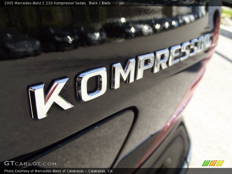 Black / Black 2005 Mercedes-Benz C 230 Kompressor Sedan