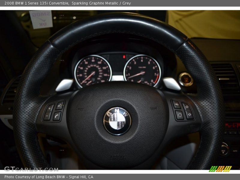 Sparkling Graphite Metallic / Grey 2008 BMW 1 Series 135i Convertible
