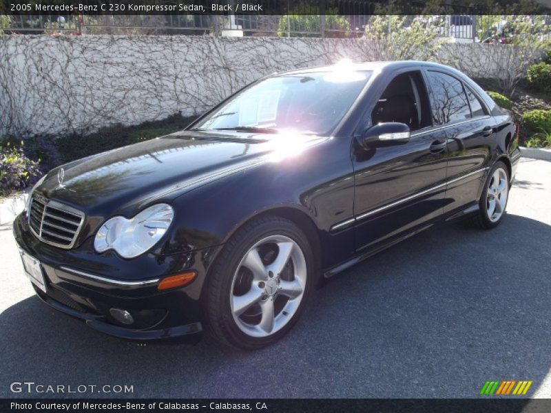 Black / Black 2005 Mercedes-Benz C 230 Kompressor Sedan