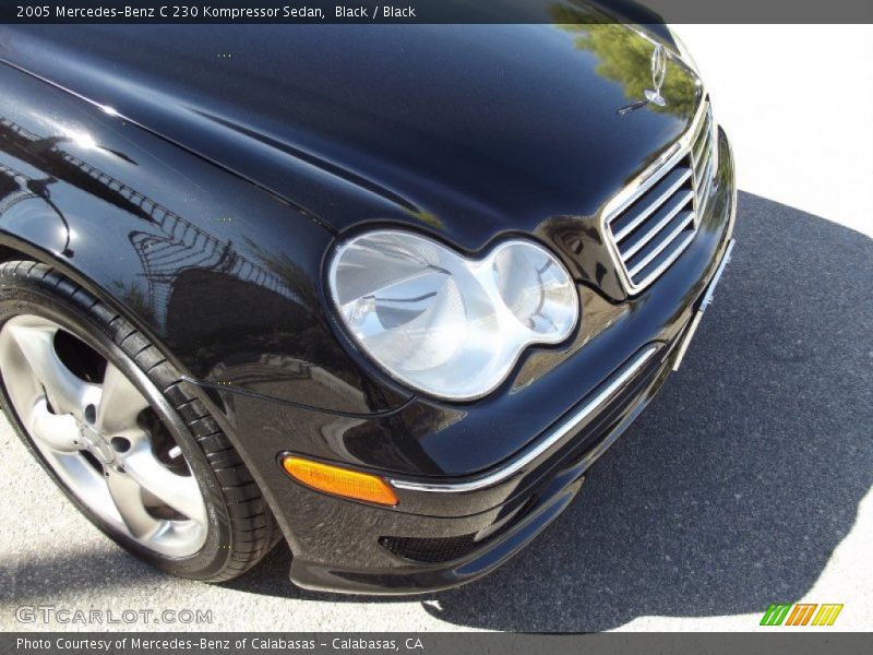 Black / Black 2005 Mercedes-Benz C 230 Kompressor Sedan