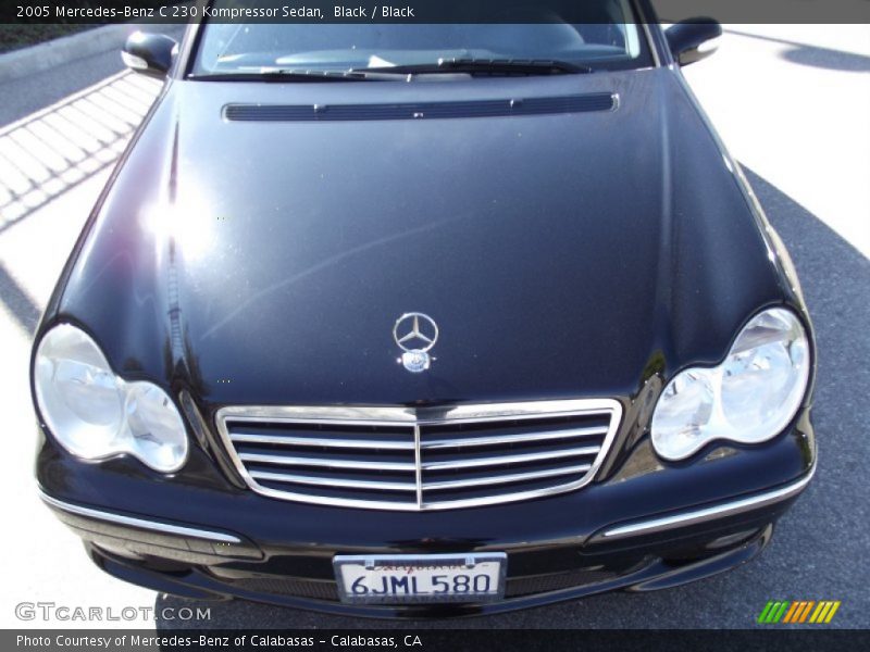 Black / Black 2005 Mercedes-Benz C 230 Kompressor Sedan