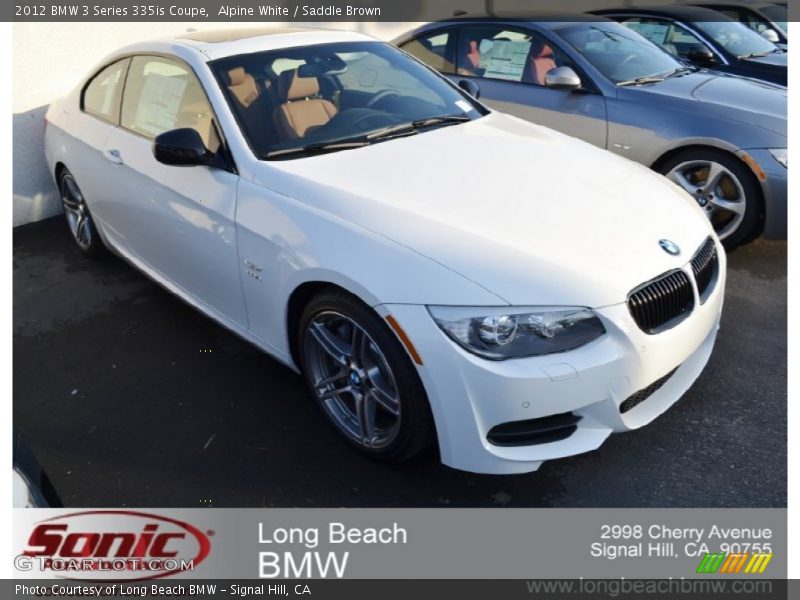 Alpine White / Saddle Brown 2012 BMW 3 Series 335is Coupe