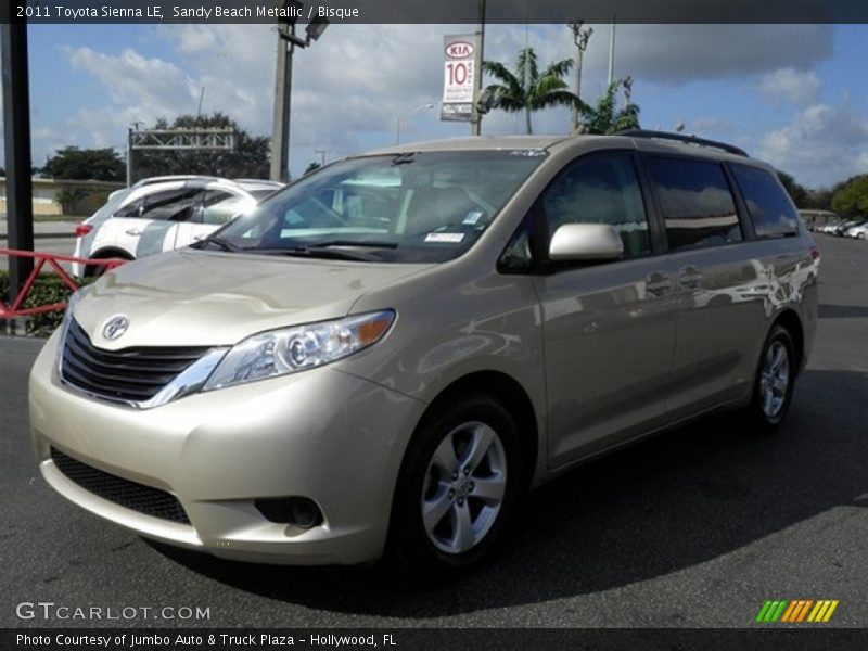 Sandy Beach Metallic / Bisque 2011 Toyota Sienna LE