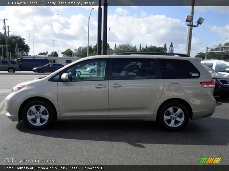 Sandy Beach Metallic / Bisque 2011 Toyota Sienna LE
