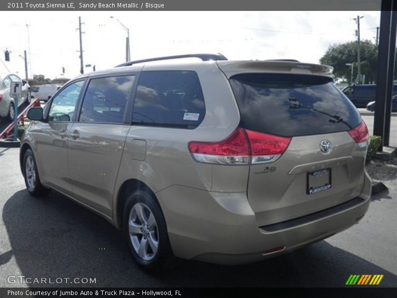 Sandy Beach Metallic / Bisque 2011 Toyota Sienna LE