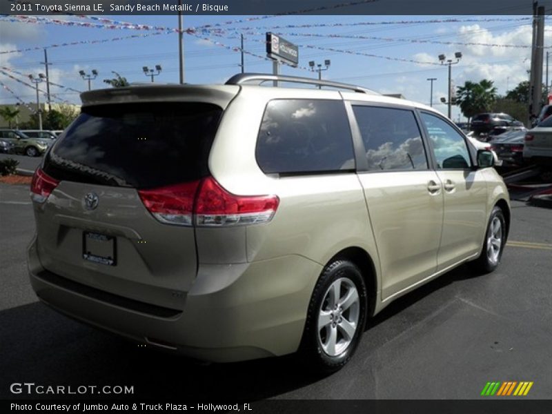 Sandy Beach Metallic / Bisque 2011 Toyota Sienna LE